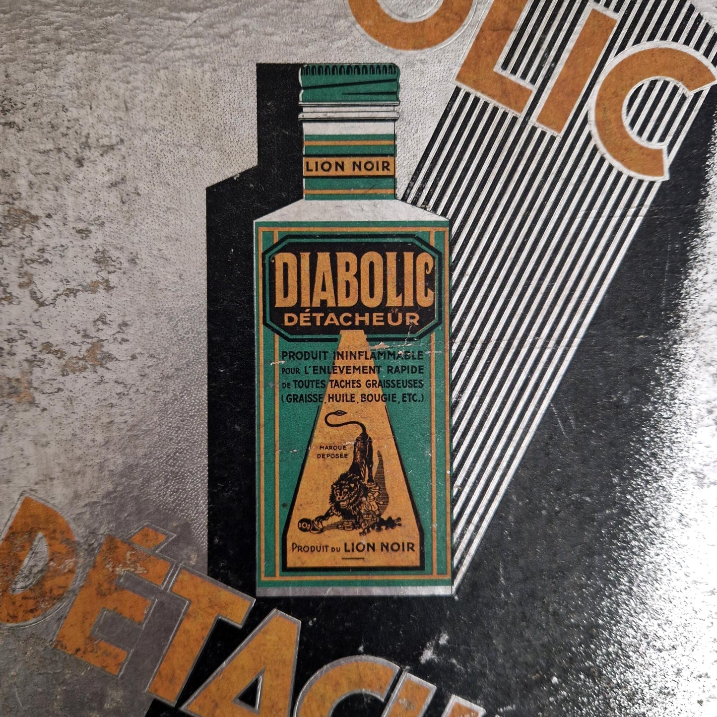 « Diabolic Détacheur - Lion Noir », carton publicitaire