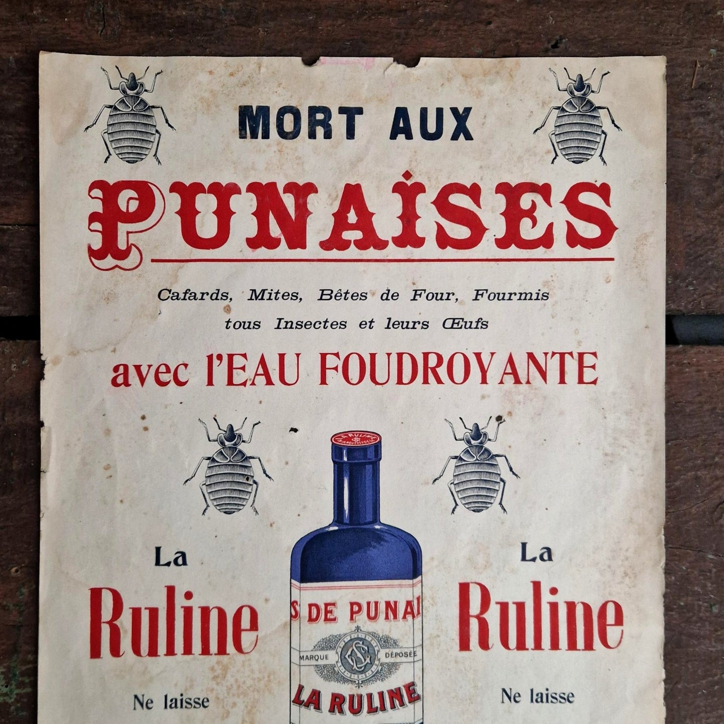 Affiche publicitaire « La Ruline - Eau foudroyante »