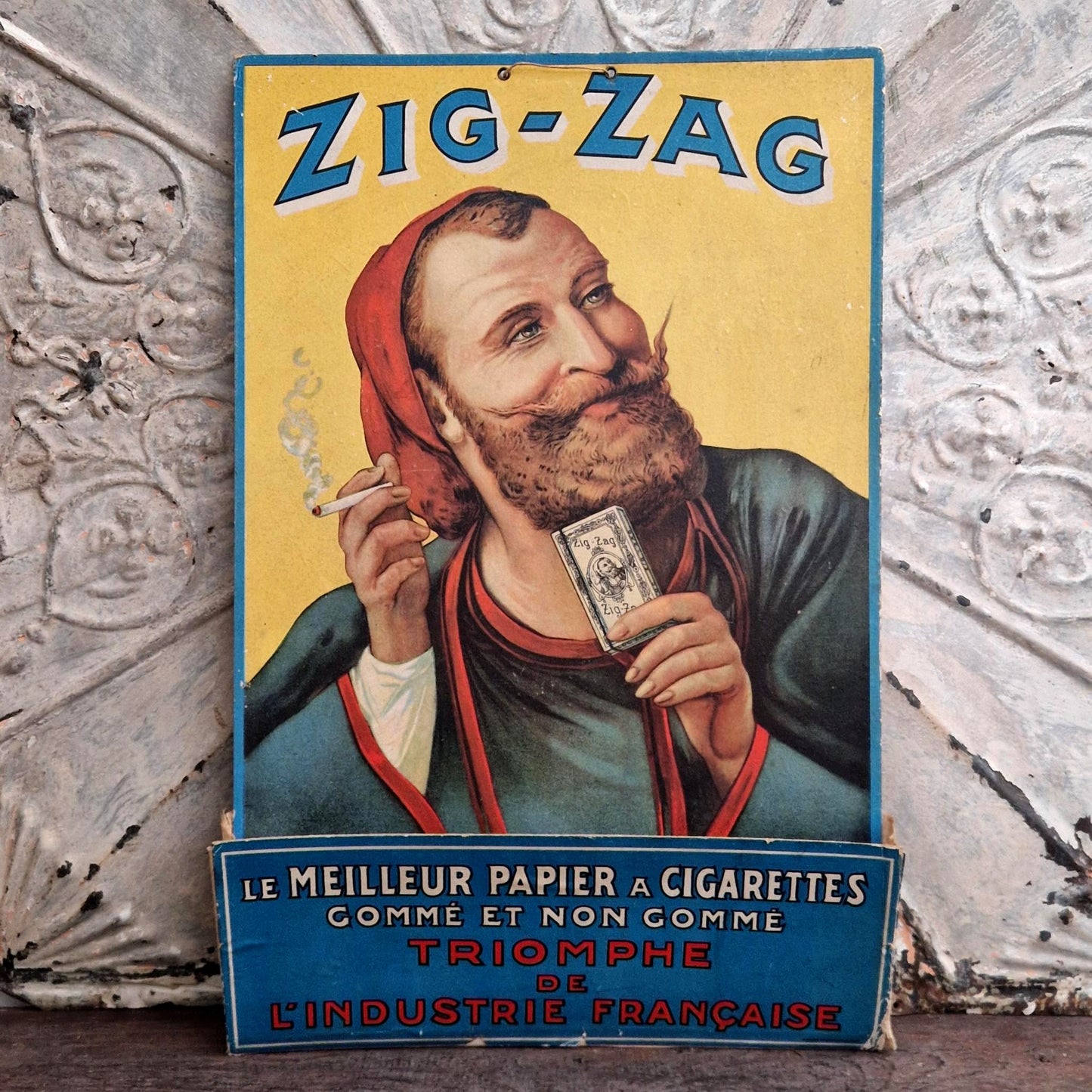 Porte-courrier mural publicitaire « Zig-Zag », Circa 1925