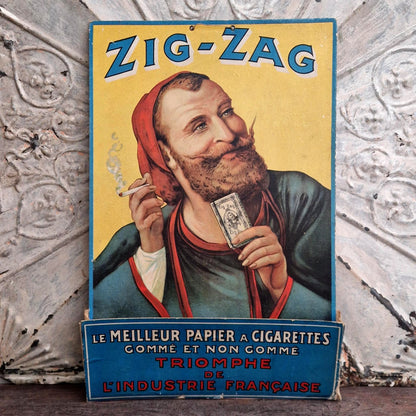 Porte-courrier mural publicitaire « Zig-Zag », Circa 1925