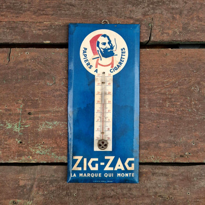 Ancien thermomètre publicitaire Zig-Zag