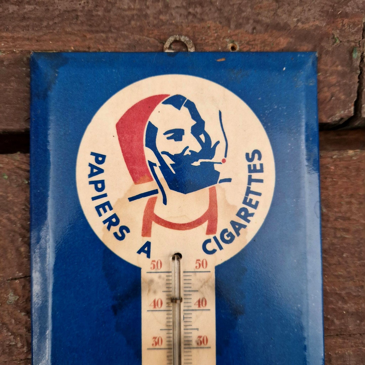Ancien thermomètre publicitaire Zig-Zag