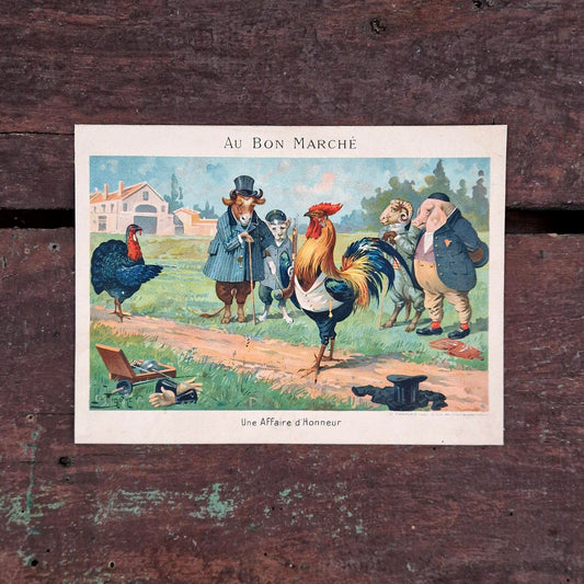 Carte publicitaire ancienne « Au Bon Marché »