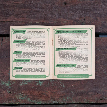 Dépliant publicitaire ancien « Bocaux Le Parfait »