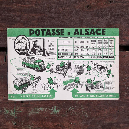 Buvard publicitaire « Potasse d’Alsace »