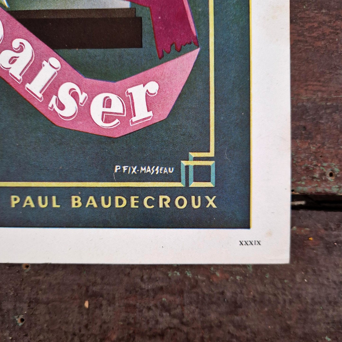 Vintage advertisement "Le Rouge Baiser - Paul Baudecroux"