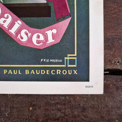 Vintage advertisement "Le Rouge Baiser - Paul Baudecroux"