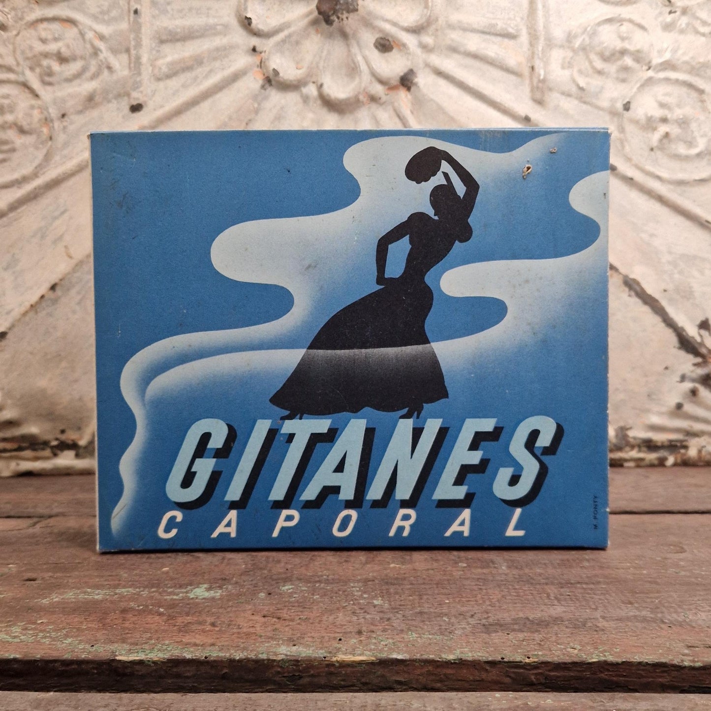 PLV publicitaire ancienne « Gitanes Caporal »
