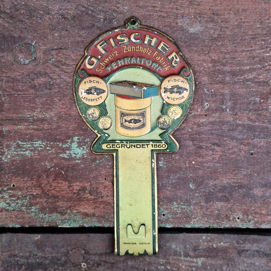 Plaque publicitaire ancienne « G. Fischer – Fehraltorf »