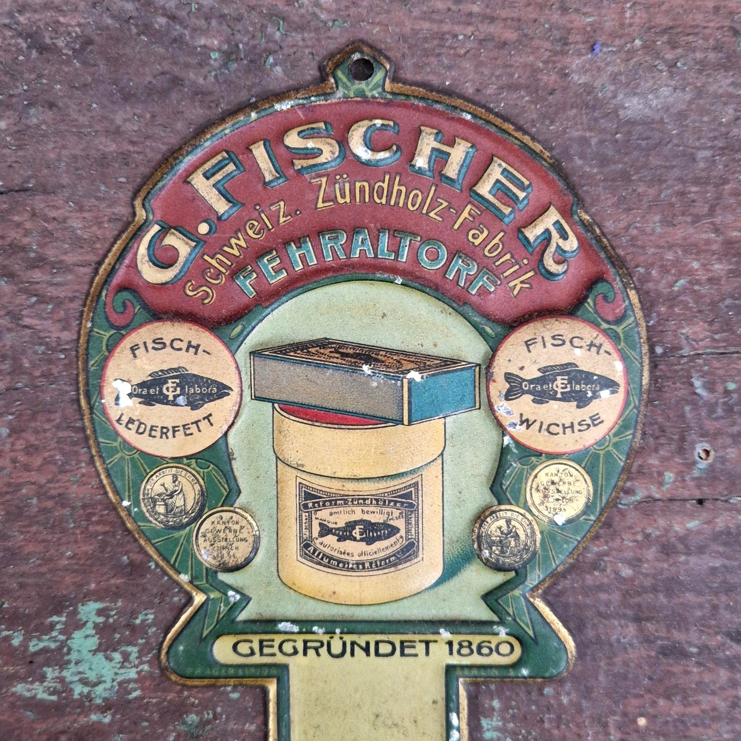Old advertising sign "G. Fischer – Fehraltorf"