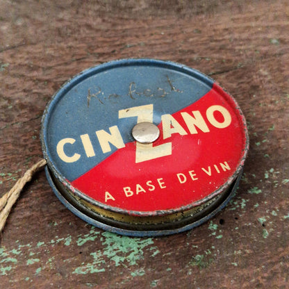 Yo-yo ancien « Cinzano » - Tôle lithographiée