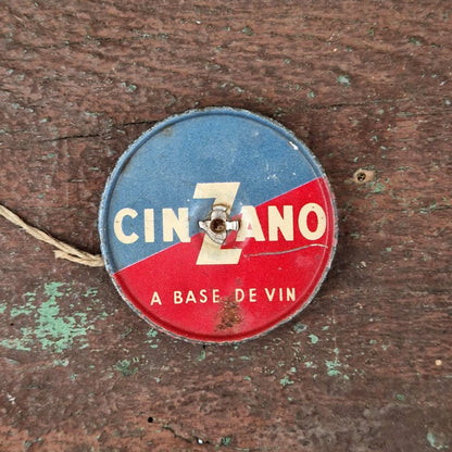 Yo-yo ancien « Cinzano » - Tôle lithographiée