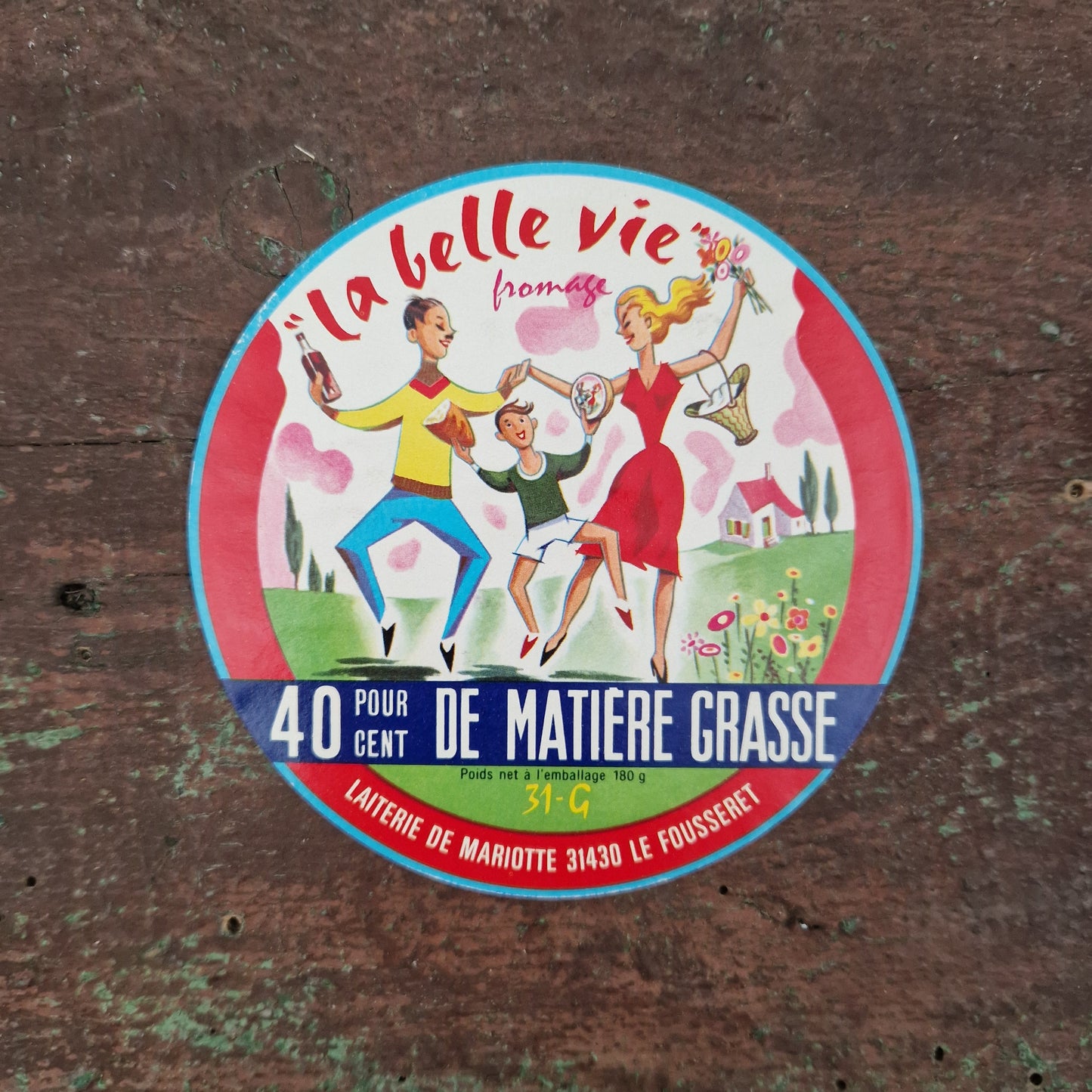 Étiquette fromagère « La Belle Vie - Fromage »