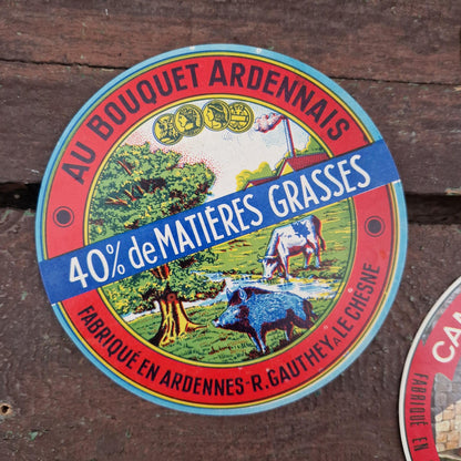 Set of 5 old cheese labels