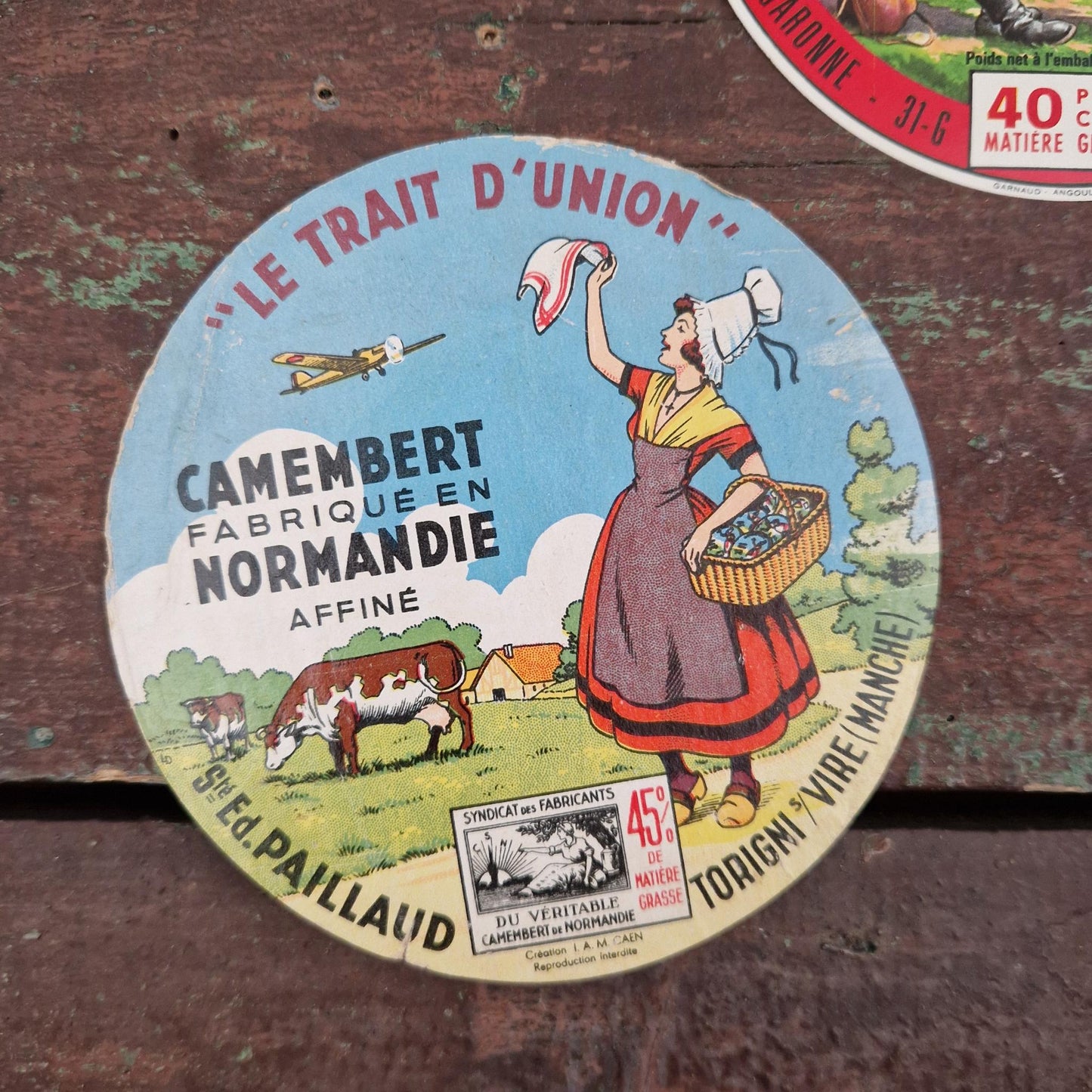 Set of 5 old cheese labels