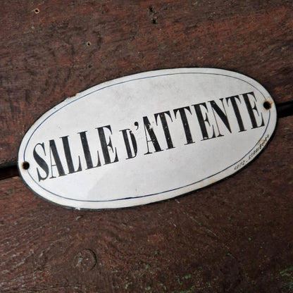 Plaque émaillée « Salle d’attente » - Lutz Strasbourg