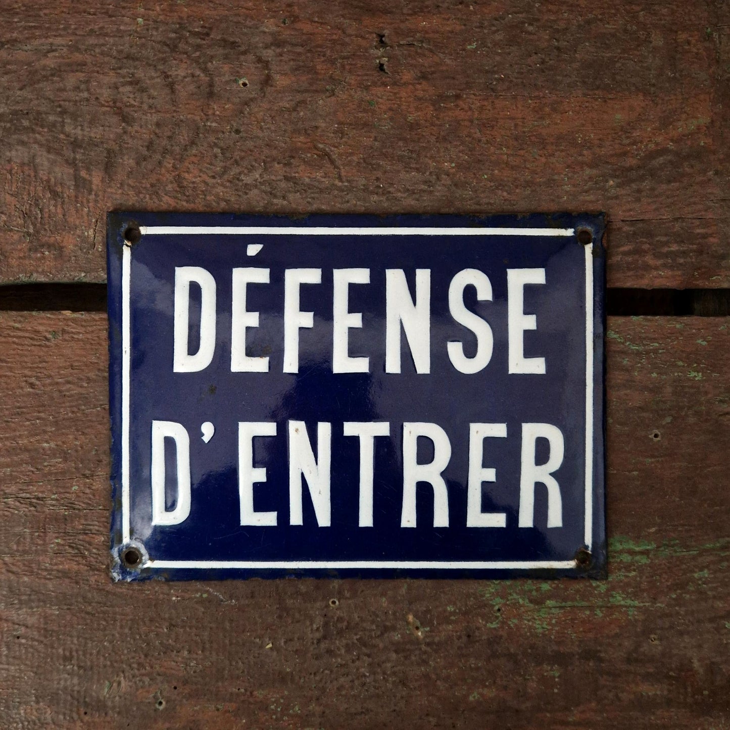 Enamelled sign "No Entry" (d2)