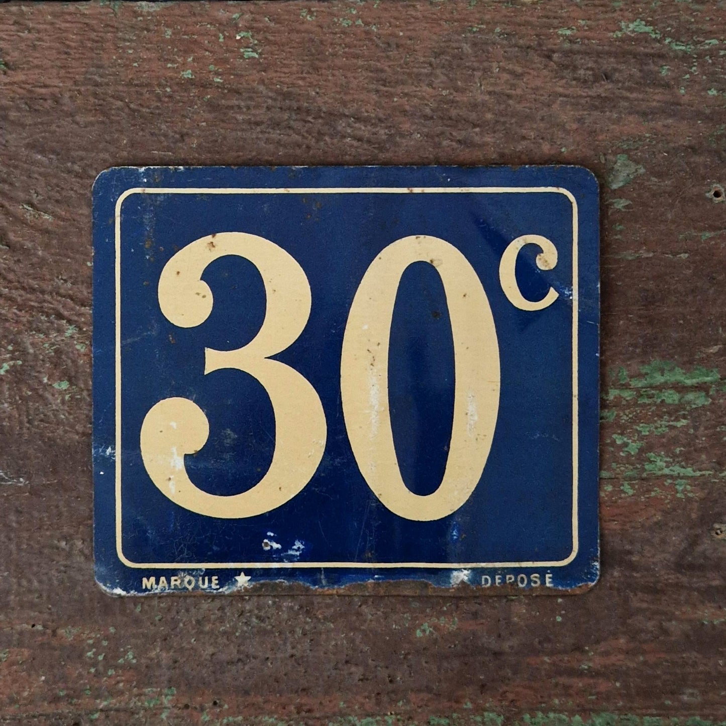 Ancienne plaque de prix « 30 c »