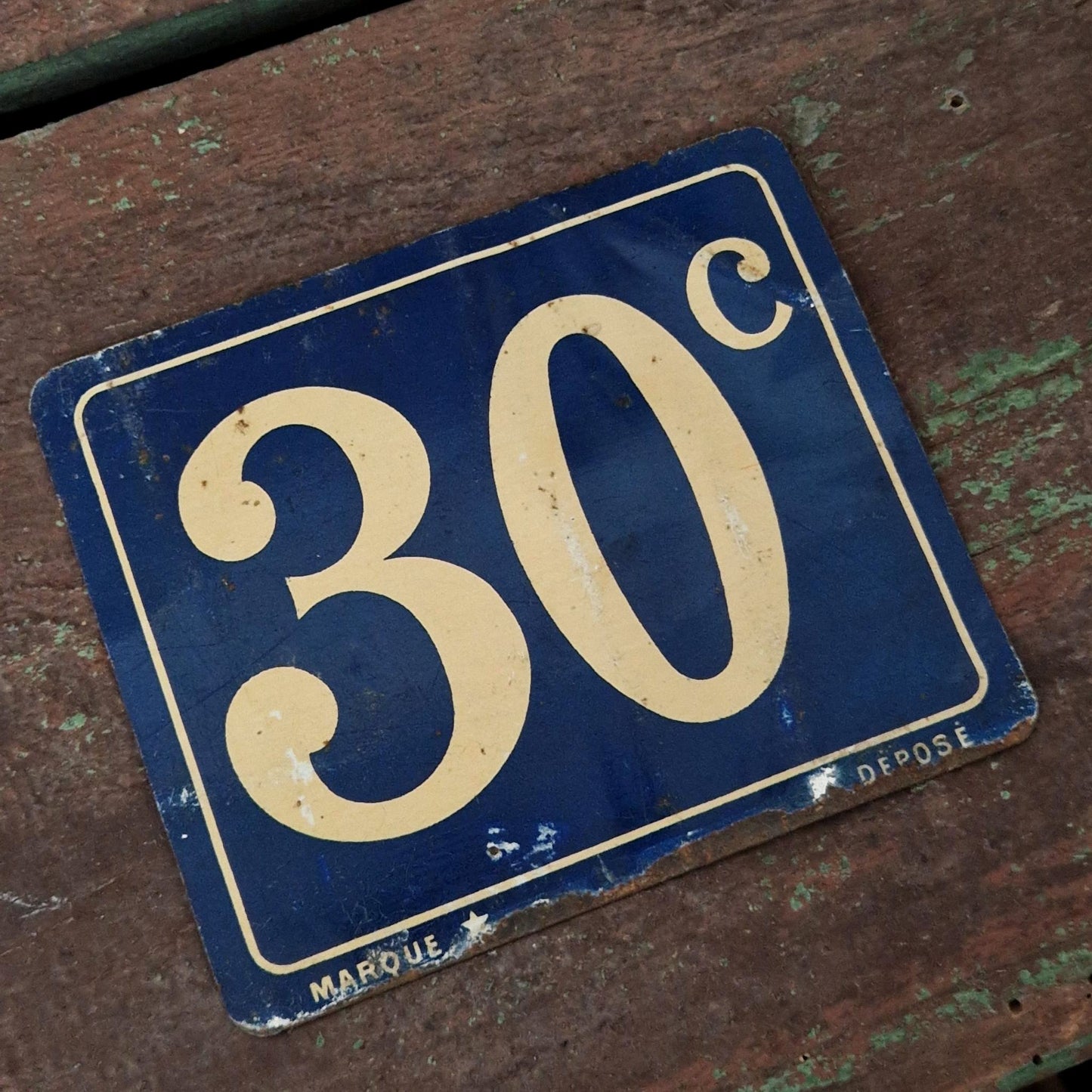 Ancienne plaque de prix « 30 c »