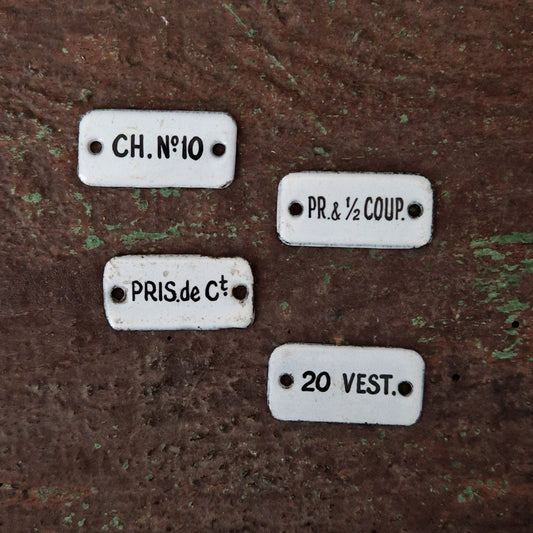 Lot de 4 plaques émaillées miniatures