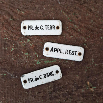 Lot de 3 petites plaques émaillées