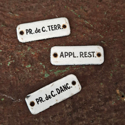 Lot de 3 petites plaques émaillées