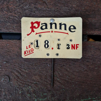 Antique Price Plaque "Breakdown - The Kilo"