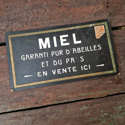 Ancien carton « Miel - Garanti pur d’abeilles », Vers 1930