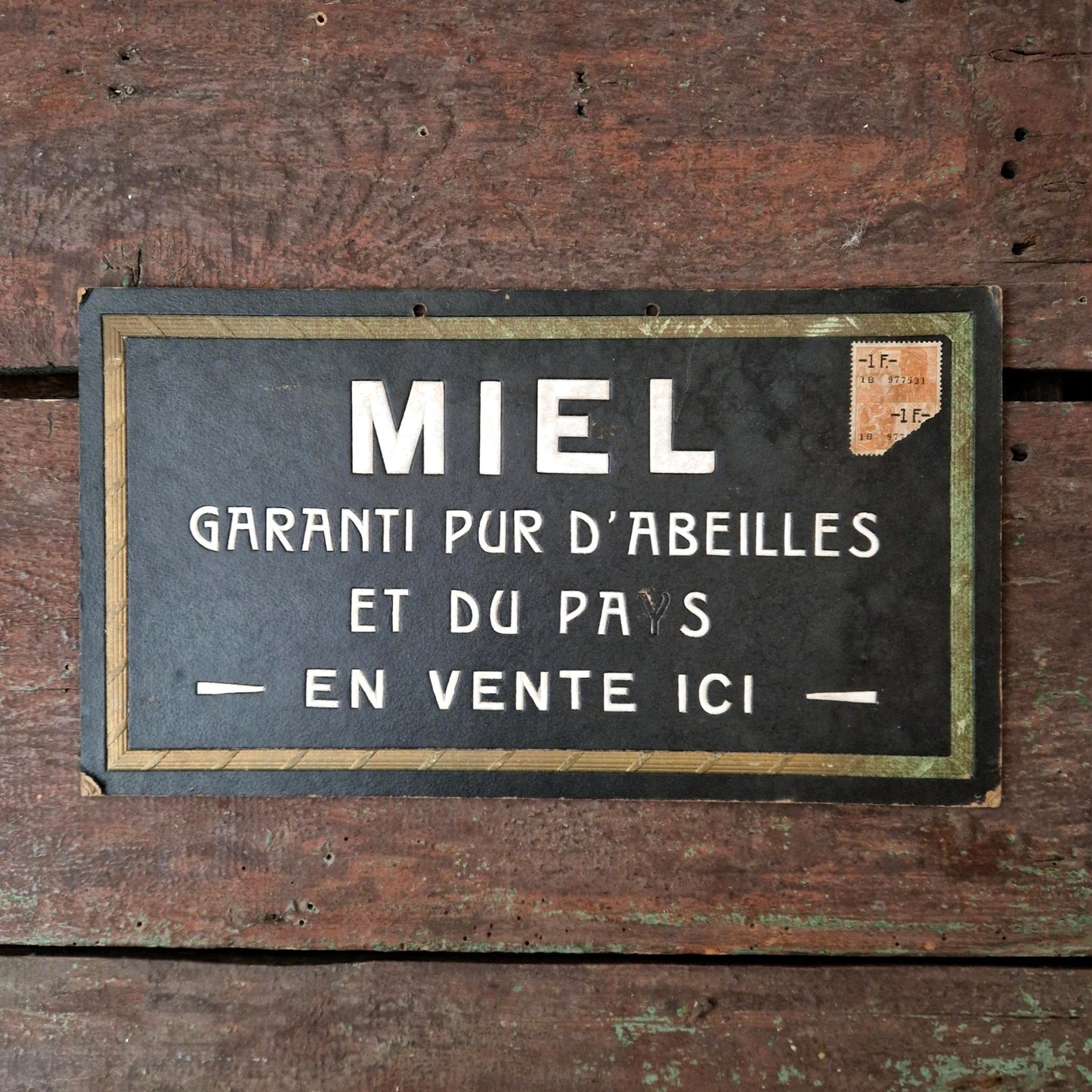 Ancien carton « Miel - Garanti pur d’abeilles », Vers 1930