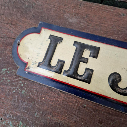 Lithographed tin plate "Le Journal - For sale here"
