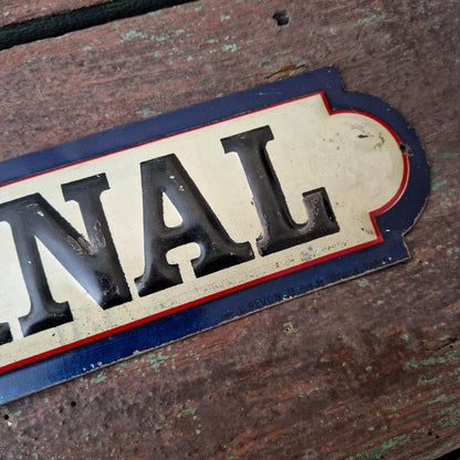Lithographed tin plate "Le Journal - For sale here"