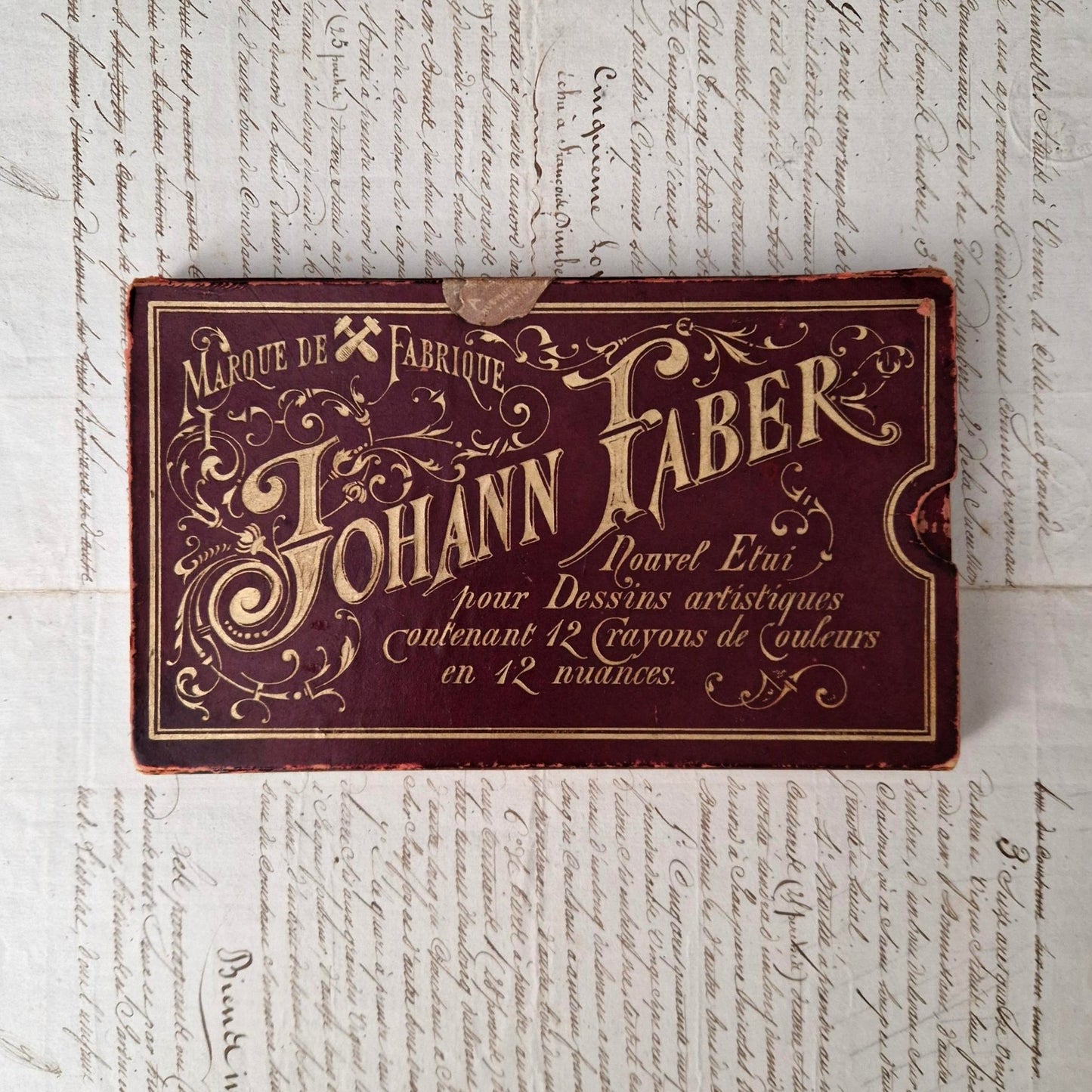 Antique "Johann Faber" pencil box - Circa 1900