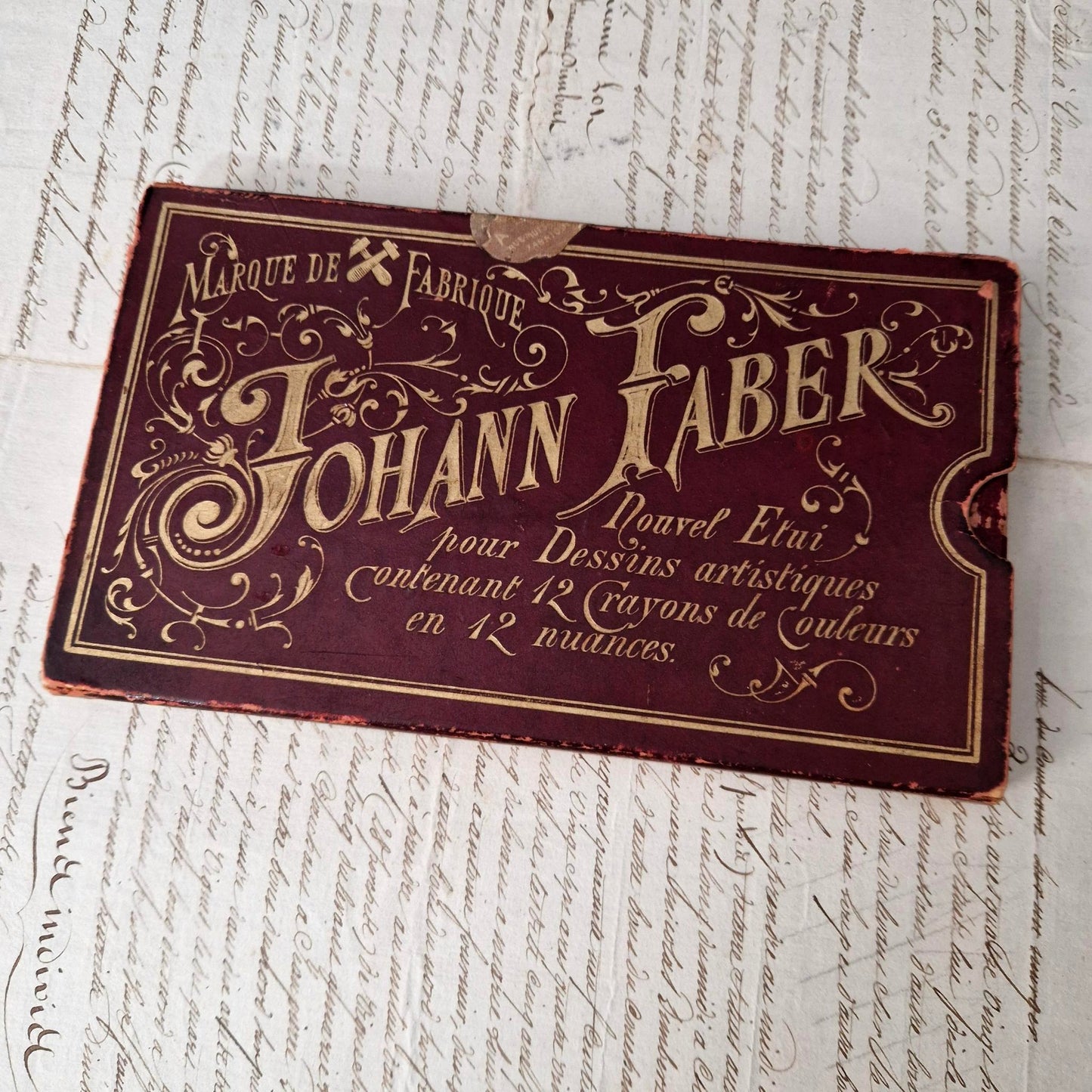 Antique "Johann Faber" pencil box - Circa 1900