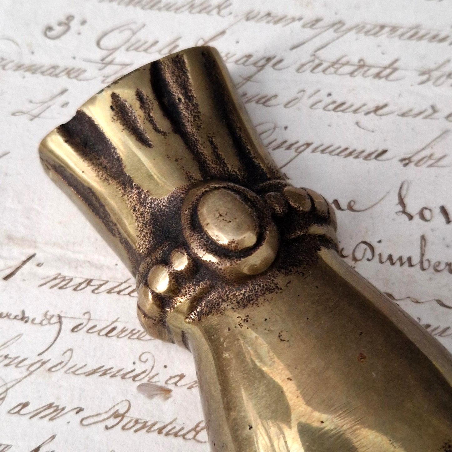 Modernist decorative solid brass hand