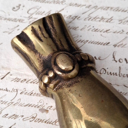 Modernist decorative solid brass hand