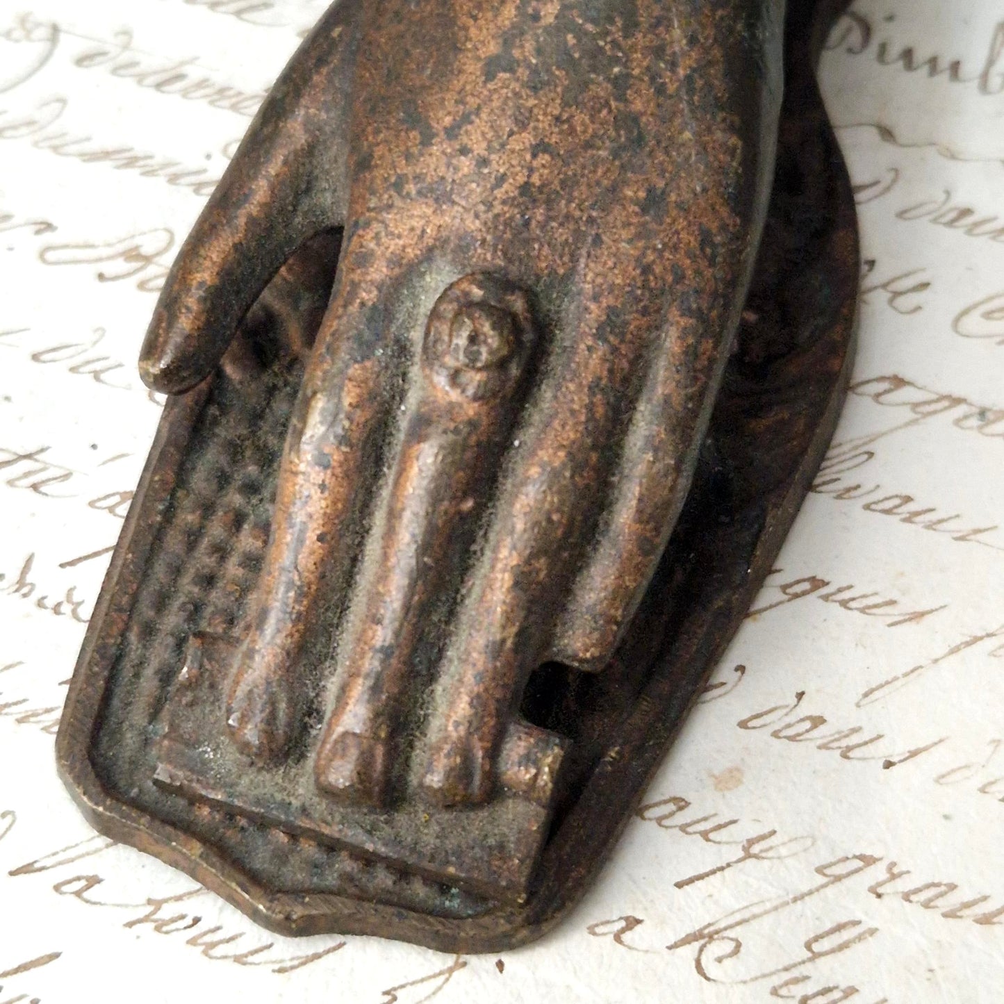 Antique "Victorian Hand" Letter Clip