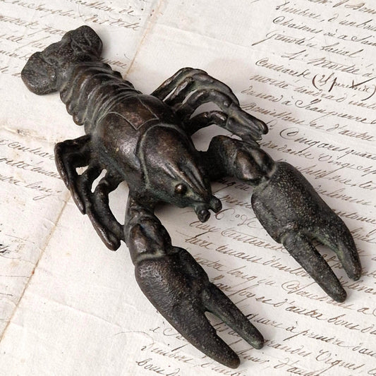 Antique patinated bronze Crayfish