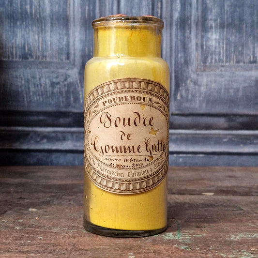Bottle "Gamboge Powder" - Pigment / Purgative