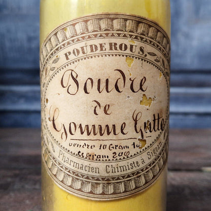 Bottle "Gamboge Powder" - Pigment / Purgative