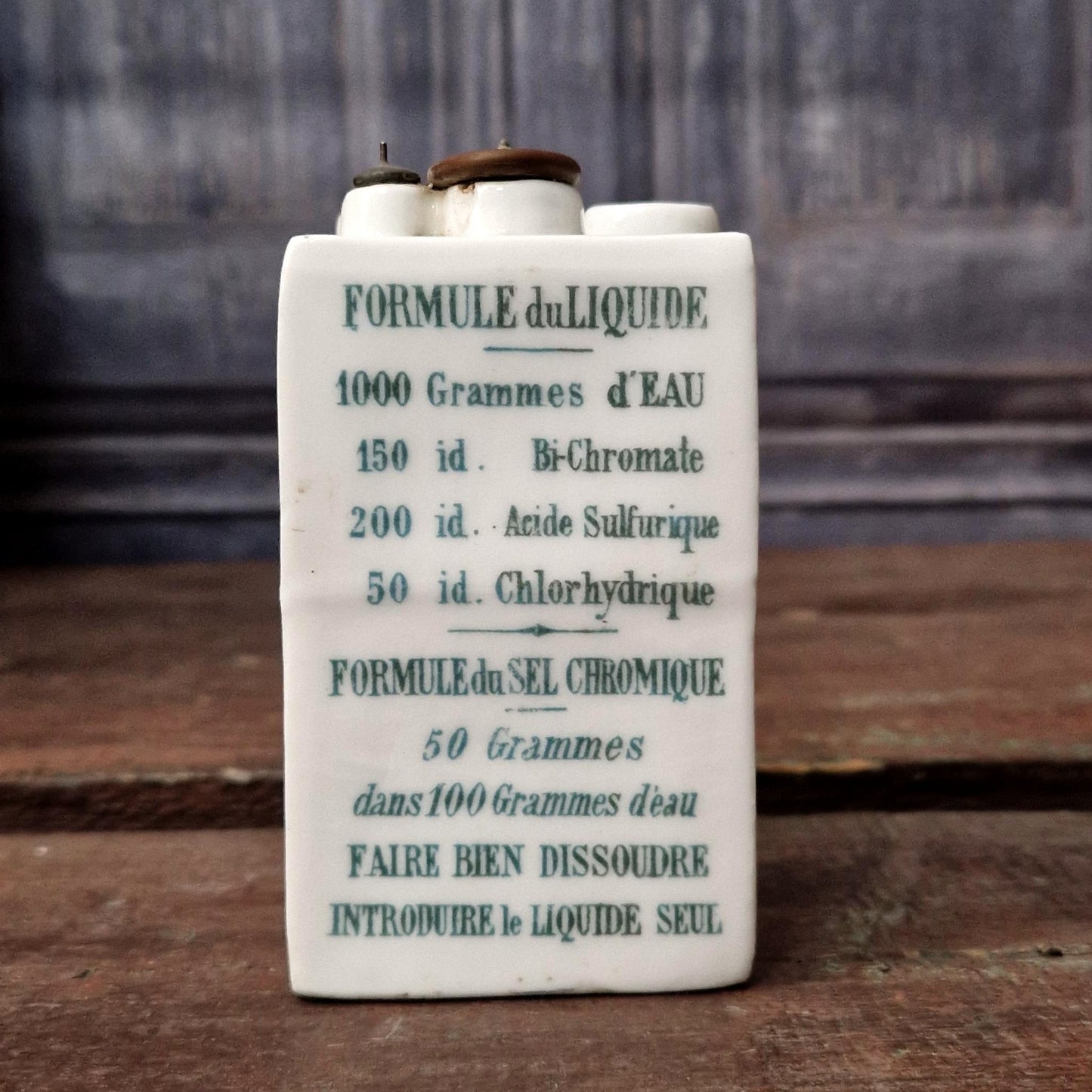 Chromate ceramic battery "Charles Chardin Paris"