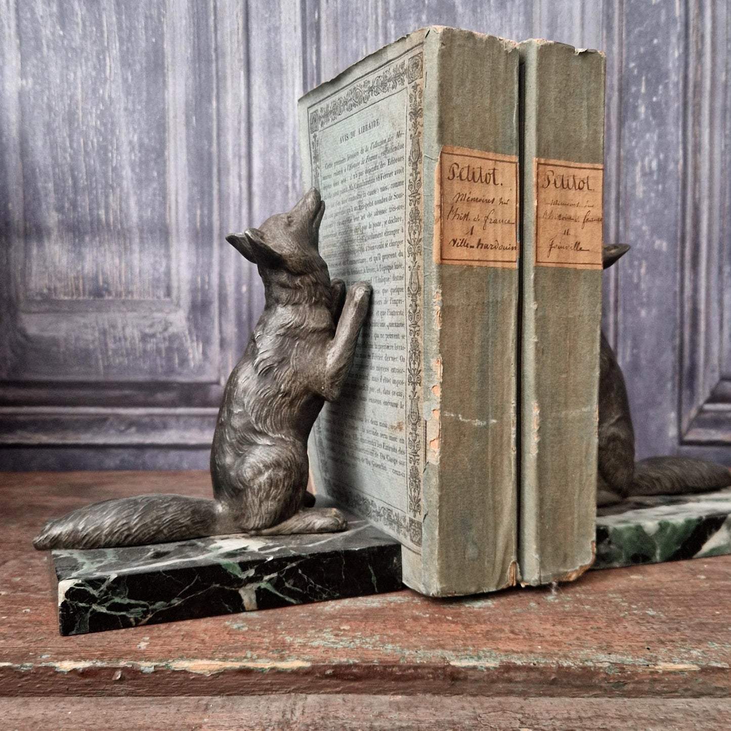 Pair of "Foxes" bookends - Circa 1930