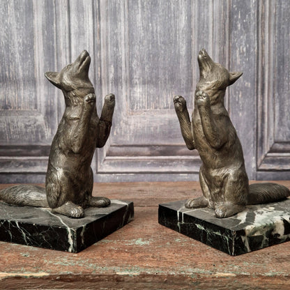 Pair of "Foxes" bookends - Circa 1930