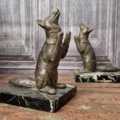 Pair of "Foxes" bookends - Circa 1930
