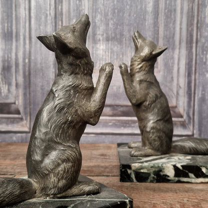 Pair of "Foxes" bookends - Circa 1930