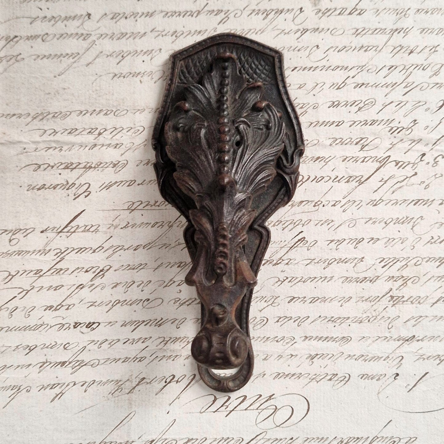 Pince à courrier « Plume de paon » - Début XXe