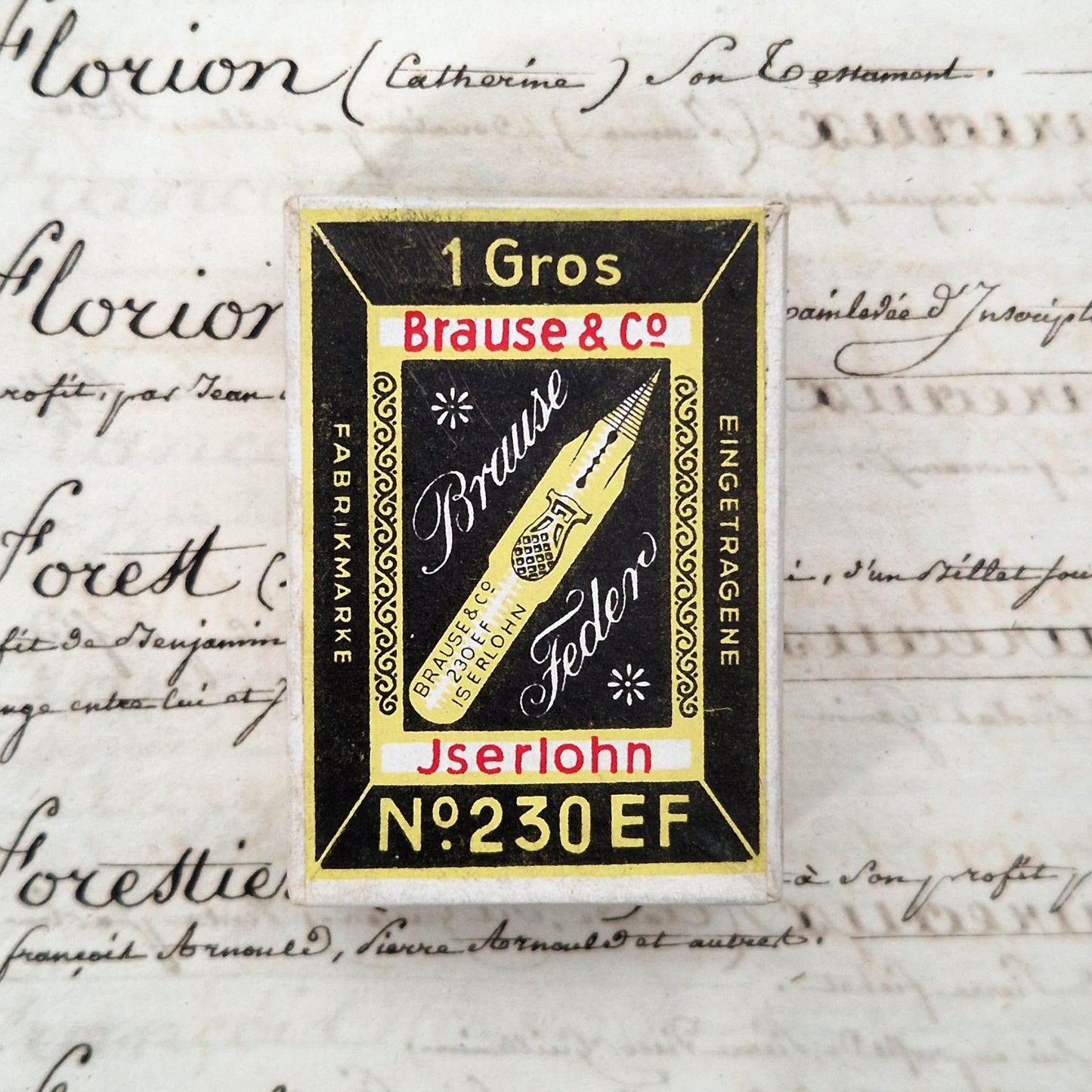 Boîte de plumes scellée « Brause N°230EF »