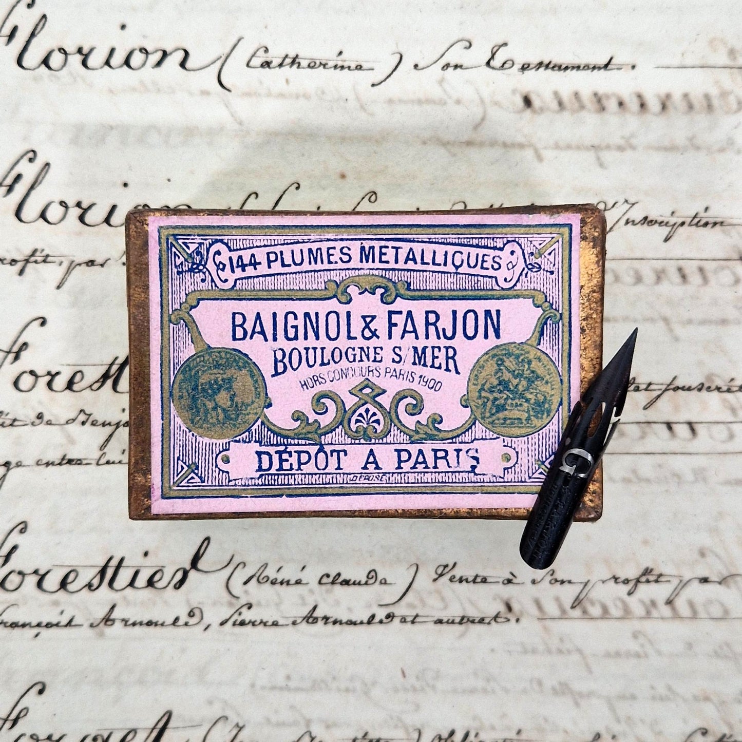 Old "Baignol & Farjon" nib box - "G" type