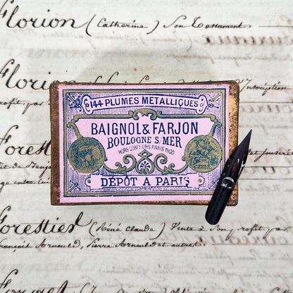 Old "Baignol & Farjon" nib box - "G" type