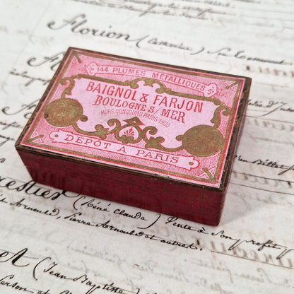 Ancienne boîte de plumes « Baignol & Farjon » - Circa 1900