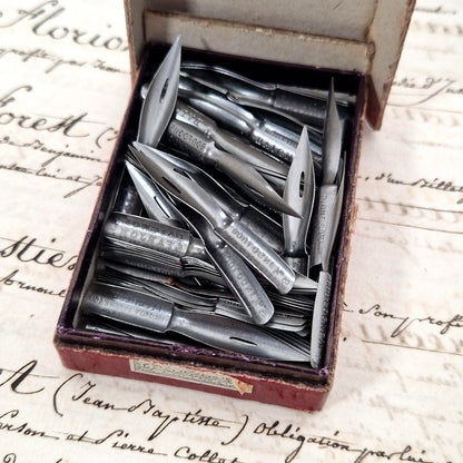 Antique "Baignol & Farjon" Pen Nib Box - Circa 1900